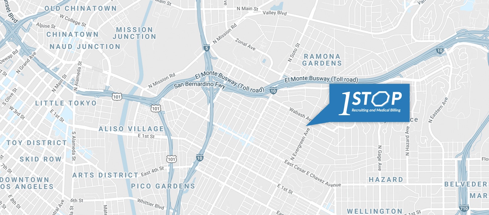 Los Angeles Physician Staffing Services Map