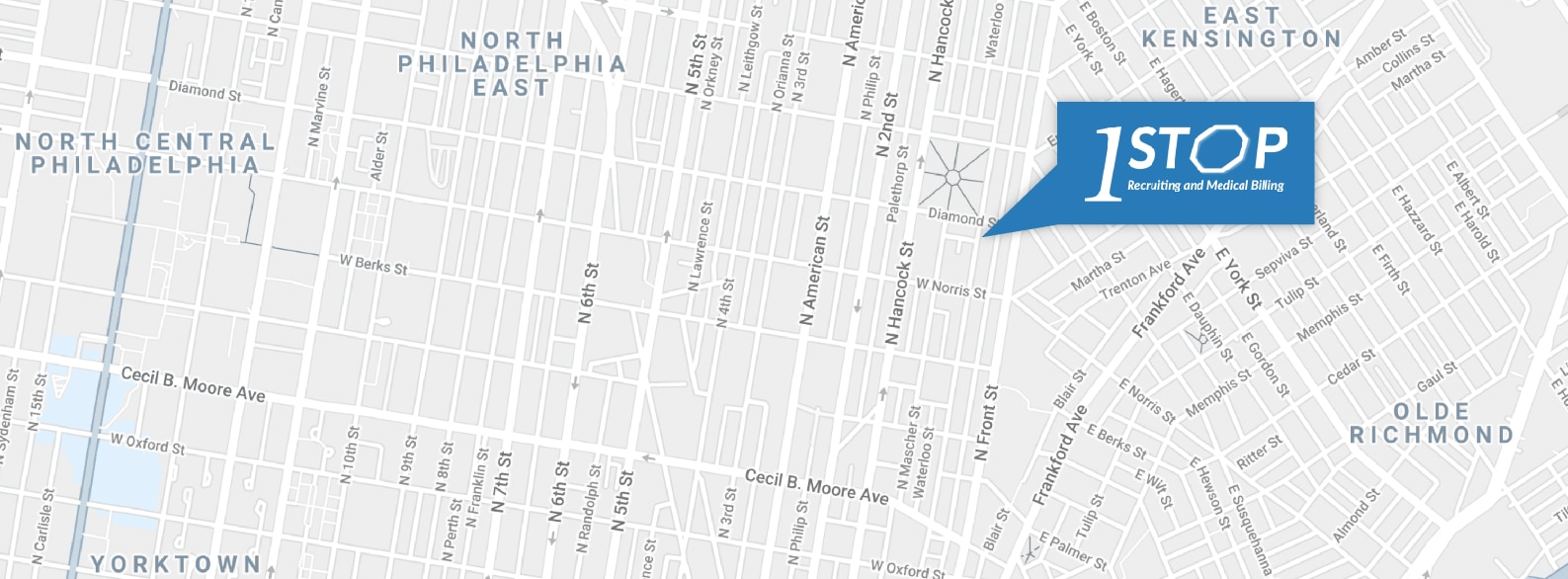 map location for our Philadelphia recruiting agency